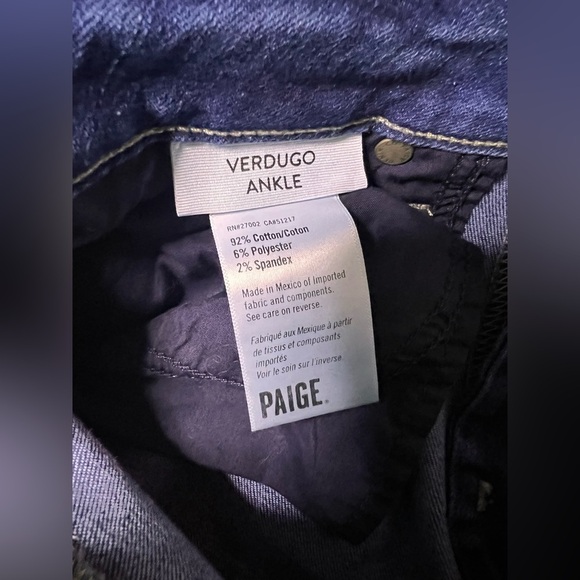 Paige Verdugo Ankle Mid Rise Denim Skinny Jeans Sz 28 - Picture 6 of 6